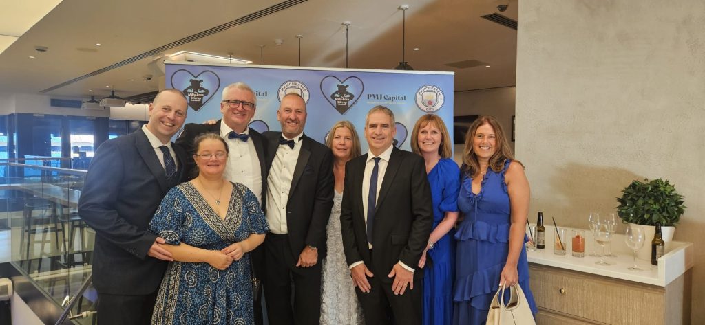 PMJ Capital team and guests at the Milly-Rose Gala Ball at Manchester City’s Etihad Stadium